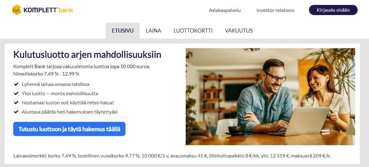 Tällaisia kokemuksia suomalaisilla on Komplett Bank joustoluotosta ja Mastercard-luottokortista.